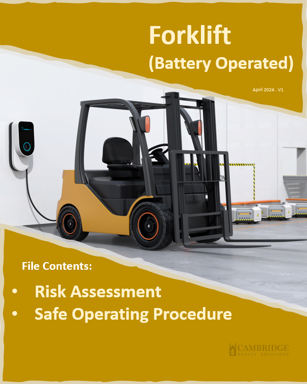 Forklift (battery operated) - Risk Assesment